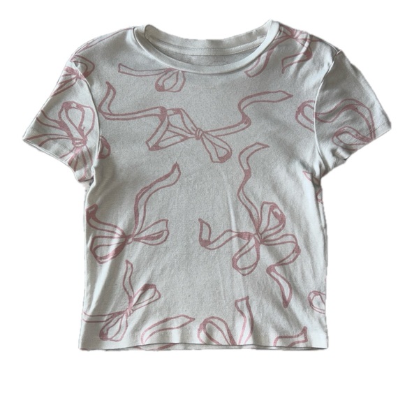 Ross Tops - Pink Ribbon Print Short Sleeve Tee